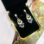 14K GOLD 4.35 CTW NATURAL YELLOW DIAMOND & DIAMOND EARRINGS