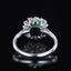 14K GOLD 1.34 CTW VIVID GREEN NATURAL EMERALD & DIAMOND RING