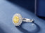 14K GOLD 0.66 CTW NATURAL YELLOW DIAMOND & DIAMOND RING