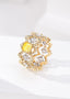 14K GOLD 1.33 CTW NATURAL YELLOW DIAMOND & DIAMOND RING