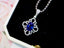 14K GOLD 2.38 CTW VIVID BLUE NATURAL SAPPHIRE & DIAMOND PENDANT