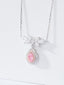 14K GOLD 1.23 CTW NATURAL PINK DIAMOND & DIAMOND NECKLACE