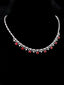 14K GOLD 5.48 CTW NATURAL RUBY & DIAMOND NECKLACE