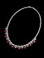 14K GOLD 5.48 CTW NATURAL RUBY & DIAMOND NECKLACE