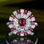 14K GOLD 0.99 CTW NATURAL RUBY & RUBY RING