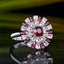 14K GOLD 0.99 CTW NATURAL RUBY & RUBY RING