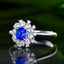 14K GOLD 1.14 CTW NATURAL SAPPHIRE & DIAMOND RING