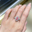 14K GOLD 1.63 CTW NATURAL PINK DIAMOND & DIAMOND RING