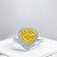 14K GOLD 1.90 CTW NATURAL YELLOW DIAMOND & DIAMOND RING