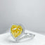 14K GOLD 1.90 CTW NATURAL YELLOW DIAMOND & DIAMOND RING