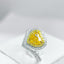 14K GOLD 1.90 CTW NATURAL YELLOW DIAMOND & DIAMOND RING