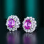 14K GOLD 3.07 CTW NATURAL PADPARADSCHA SAPPHIRE & DIAMOND EARRINGS