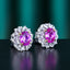 14K GOLD 3.07 CTW NATURAL PADPARADSCHA SAPPHIRE & DIAMOND EARRINGS