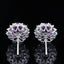 14K GOLD 3.07 CTW NATURAL PADPARADSCHA SAPPHIRE & DIAMOND EARRINGS