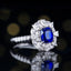 14K GOLD 2.98 CTW NATURAL SAPPHIRE & DIAMOND RING/PENDANT