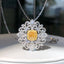 14K GOLD 1.28 CTW NATURAL YELLOW DIAMOND & DIAMOND PENDANT