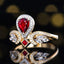 14K GOLD 0.70 CTW NATURAL RUBY & DIAMOND RING