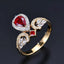 14K GOLD 0.70 CTW NATURAL RUBY & DIAMOND RING