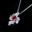 14K GOLD 0.99 CTW NATURAL RUBY & DIAMOND PENDANT