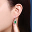 14K GOLD 4.46 CTW VIVID GREEN NATURAL EMERALD & DIAMOND EARRINGS