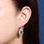 14K GOLD 4.46 CTW VIVID GREEN NATURAL EMERALD & DIAMOND EARRINGS