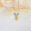 14K GOLD 0.37 CTW NATURAL YELLOW DIAMOND & DIAMOND NECKLACE