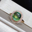 14K GOLD 3.34 CTW NATURAL TOURMALINE & DIAMOND RING