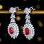 14K GOLD 1.78 CTW NATURAL RUBY & DIAMOND EARRINGS