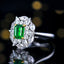 14K GOLD 1.87 CTW VIVID GREEN NATURAL EMERALD & DIAMOND RING/PENDANT