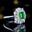 14K GOLD 1.87 CTW VIVID GREEN NATURAL EMERALD & DIAMOND RING/PENDANT