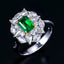 14K GOLD 1.87 CTW VIVID GREEN NATURAL EMERALD & DIAMOND RING/PENDANT