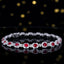 14K GOLD 3.65 CTW NATURAL RUBY & DIAMOND BRACELET