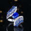 14K GOLD 2.15 CTW NATURAL SAPPHIRE & DIAMOND RING