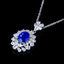 14K GOLD 2.10 CTW NATURAL SAPPHIRE & DIAMOND PENDANT