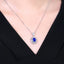 14K GOLD 2.10 CTW NATURAL SAPPHIRE & DIAMOND PENDANT