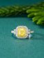 14K GOLD 1.70 CTW NATURAL YELLOW DIAMOND & DIAMOND RING