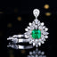 14K GOLD 2.09 CTW VIVID GREEN NATURAL EMERALD & DIAMOND RING/PENDANT