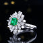 14K GOLD 2.09 CTW VIVID GREEN NATURAL EMERALD & DIAMOND RING/PENDANT