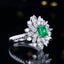 14K GOLD 2.09 CTW VIVID GREEN NATURAL EMERALD & DIAMOND RING/PENDANT