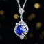 14K GOLD 2.11 CTW NATURAL SAPPHIRE & DIAMOND PENDANT