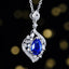 14K GOLD 2.11 CTW NATURAL SAPPHIRE & DIAMOND PENDANT