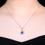 14K GOLD 2.11 CTW NATURAL SAPPHIRE & DIAMOND PENDANT