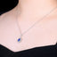 14K GOLD 2.11 CTW NATURAL SAPPHIRE & DIAMOND PENDANT