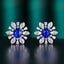 14K GOLD 2.07 CTW NATURAL SAPPHIRE & DIAMOND EARRINGS