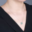 14K GOLD 0.49 CT VIVID GREEN NATURAL EMERALD & DIAMOND NECKLACE