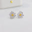 14K GOLD 1.04 CTW NATURAL YELLOW DIAMOND & DIAMOND EARRINGS