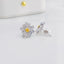 14K GOLD 1.04 CTW NATURAL YELLOW DIAMOND & DIAMOND EARRINGS