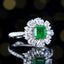 14K GOLD 1.74 CTW VIVID GREEN NATURAL EMERALD & DIAMOND RING/PENDANT