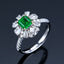 14K GOLD 1.74 CTW VIVID GREEN NATURAL EMERALD & DIAMOND RING/PENDANT