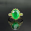 14K GOLD 3.1 CTW NATURAL EMERALD & DIAMOND RING